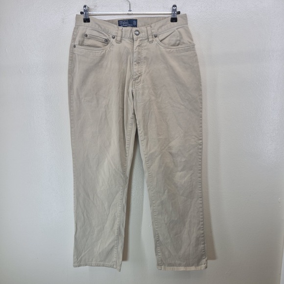 Polo Ralph Lauren Authentic Dungarees Chino Pant Men's 32x30 Beige Straight Fit - Picture 3 of 8